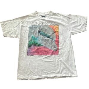 Vintage 90s Fabric Art Endangered Species Series Dolphin T-Shirt | Size L